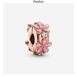 Pandora pink daisy clip-on charm